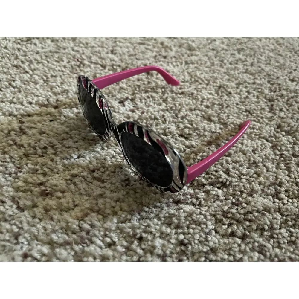 Build a bear pink zebra striped sunglasses